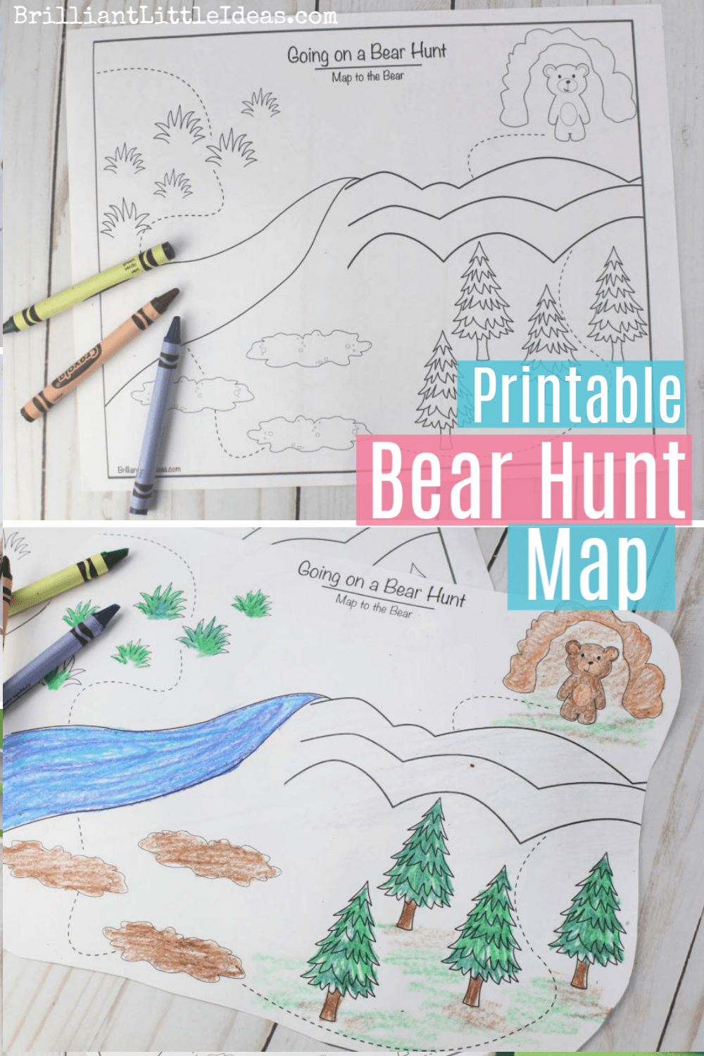 going on a bear hunt printable map | brilliant little ideas